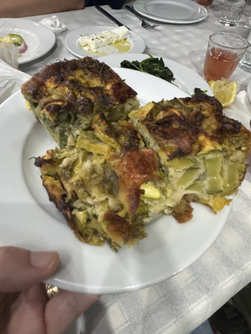 Close-up of baked vegetable dish